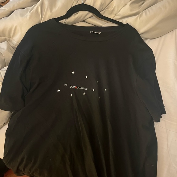 Rare Saint Laurent box logo with stars T-shirt size XL - Picture 2 of 5